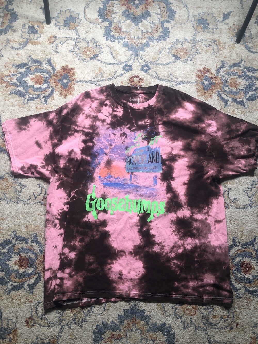 Goosebumps Horrorland The Dye Pink Shirt Size XL